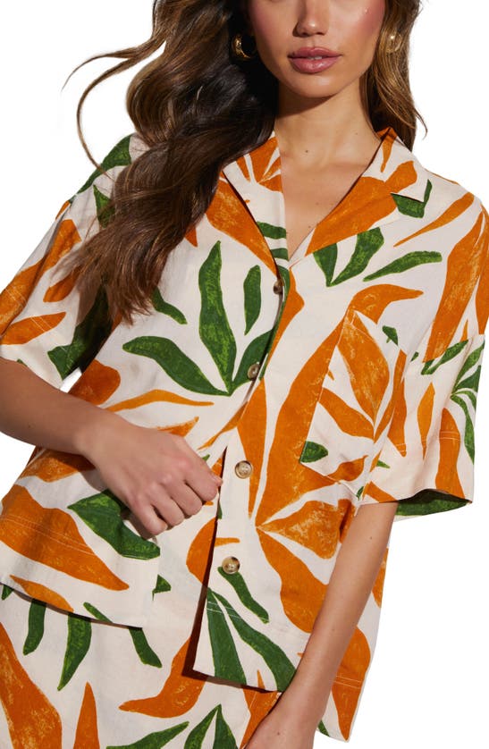 Shop Vici Collection Rainforest Camp Shirt In Tropical