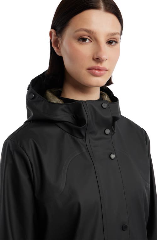 Shop Hunter Rubberized Waterproof Rain Jacket In Black