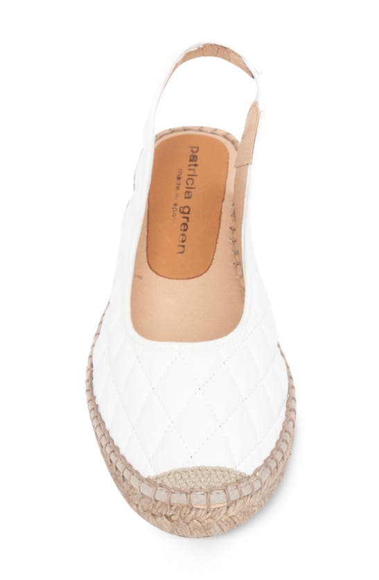 Shop Patricia Green Valencia Slingback Wedge Espadrille In Quilted White