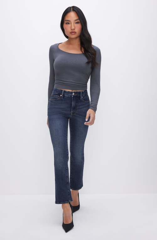 Shop Good American Good Petite Straight Leg Jeans In Blue004