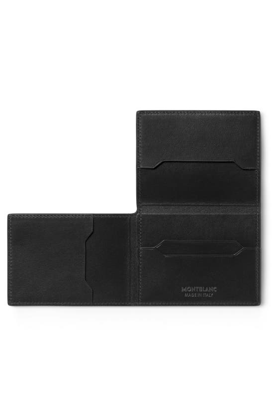 Montblanc Soft Trifold Leather Card Holder In Black