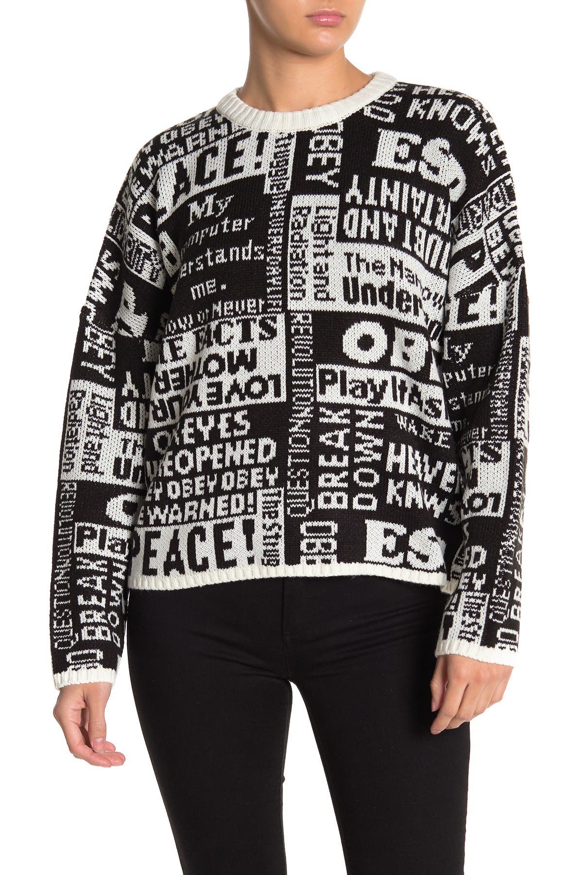 obey knit sweater