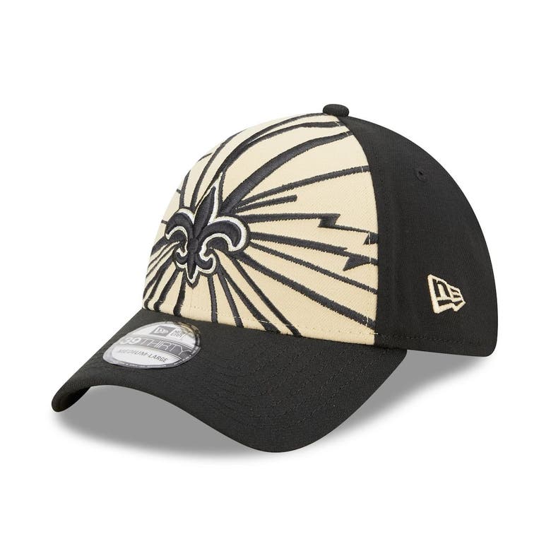 New Orleans Saints Era Bolt 39THIRTY Flex Hat - Black/Gold