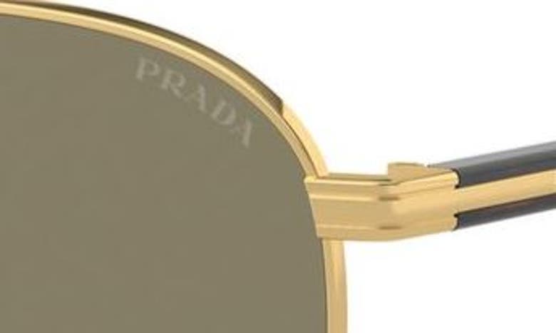 Shop Prada 61mm Pilot Sunglasses In Lite Brown