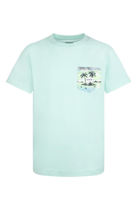 Hurley Kids' Pop Pocket T-shirt In Green Glow