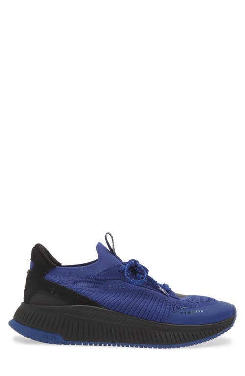 Hugo Boss Boss Ttnm Evo Knit Sneaker In Open Blue