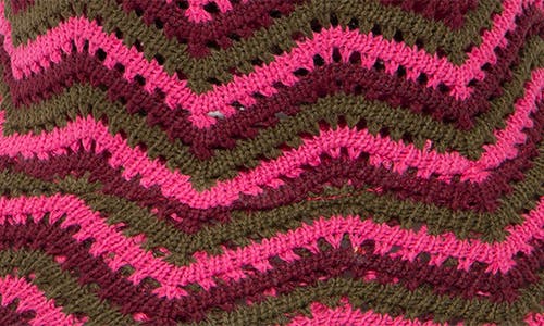 San Diego Hat Knit Chevron Bucket Hat In Pink