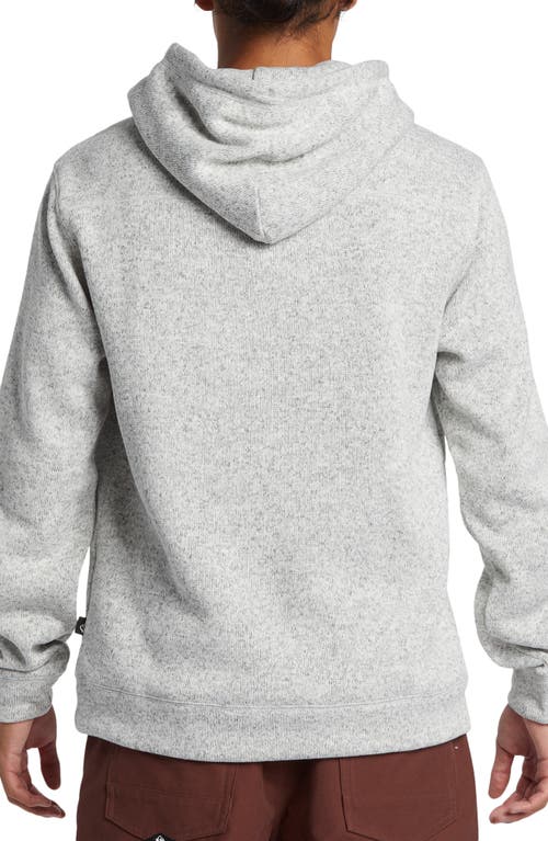 Quiksilver Keller Fleece Lined Hoodie In Light Grey Heather