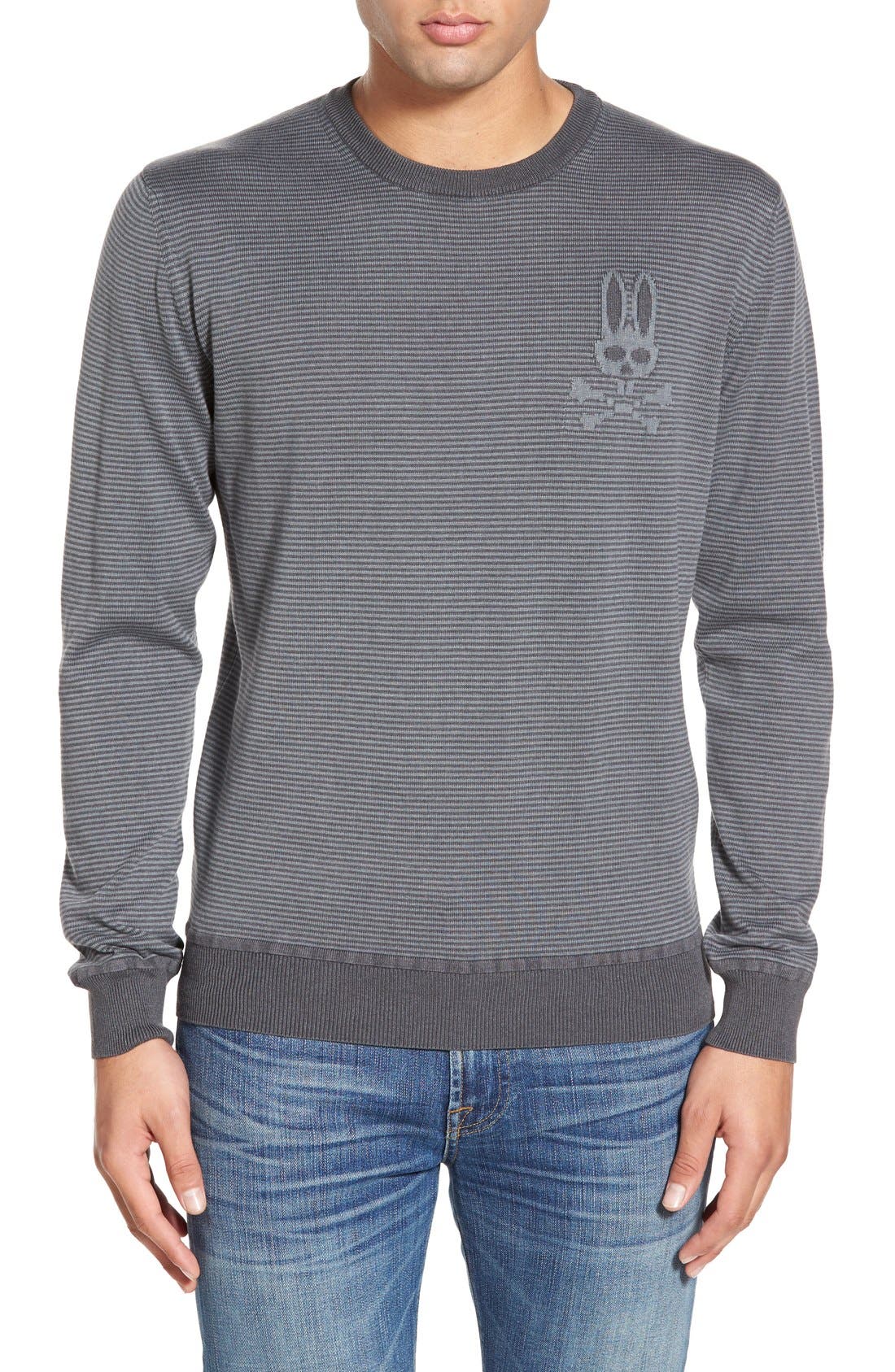 Psycho Bunny 'SW146' Stripe Crewneck Sweater Nordstrom