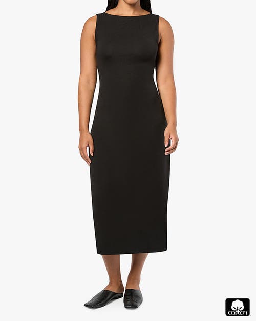 Shop Weworewhat Boat Neck Midi Dress In Black