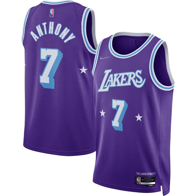 NIKE NIKE CARMELO ANTHONY PURPLE LOS ANGELES LAKERS 2021/22 SWINGMAN JERSEY
