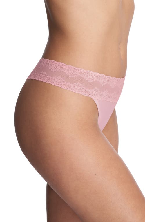 Shop Natori Bliss Perfection Thong In Peony Pink