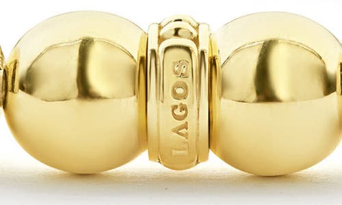 Lagos Signature Caviar Beaded Stretch Bracelet In Gold