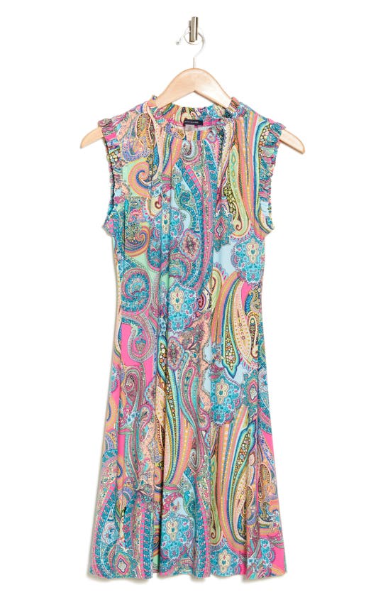 Tommy Hilfiger Jaipur Paisley Ruffle Jersey Dress In Hot Pink Multi