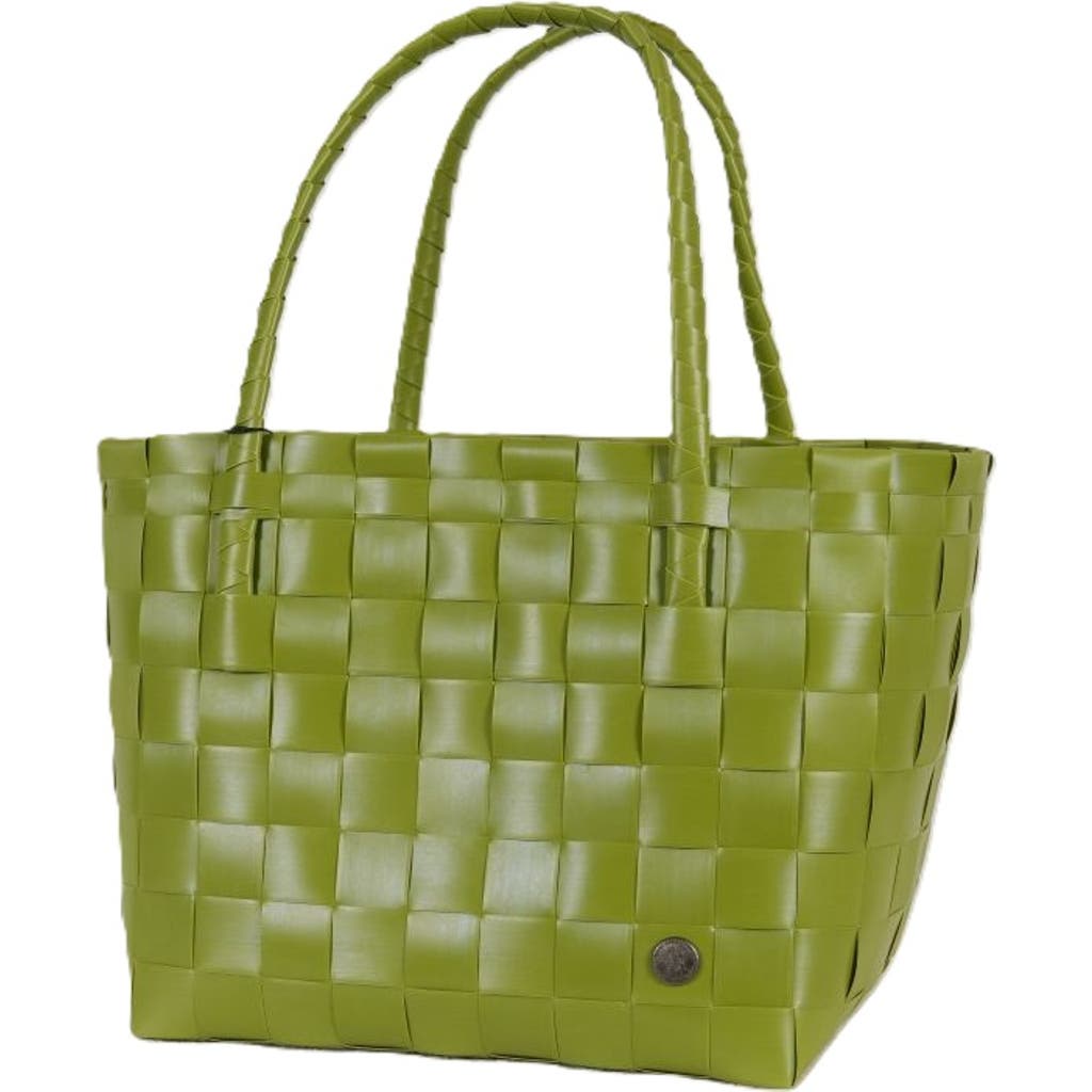 Shop Handed By Paris Recycled Plastic Tote Bag In Olive
