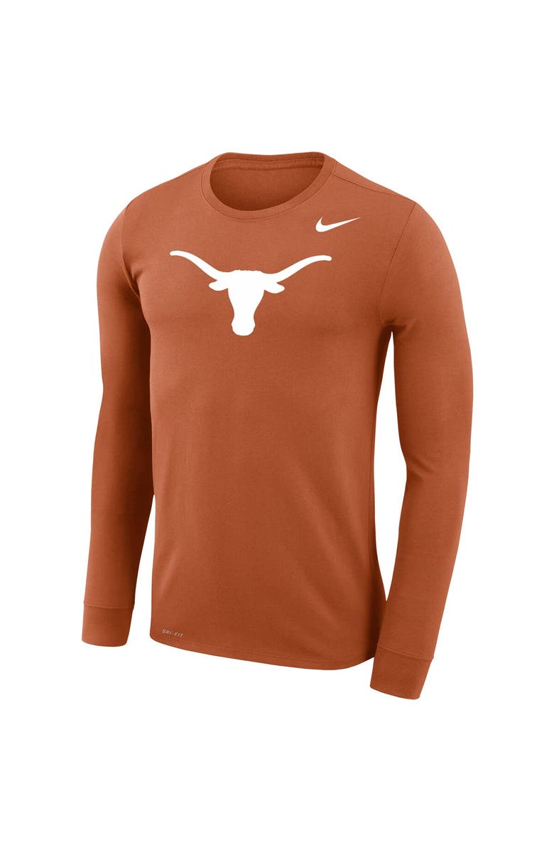 Men's Nike Texas Orange Texas Longhorns School Logo Legend Performance Long  Sleeve T-Shirt