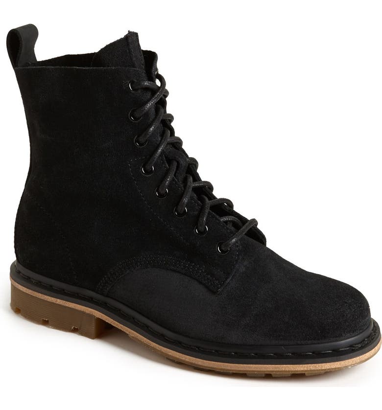 DR. MARTENS 'Nero' Suede Boot, Main, color, BLACK SUEDE