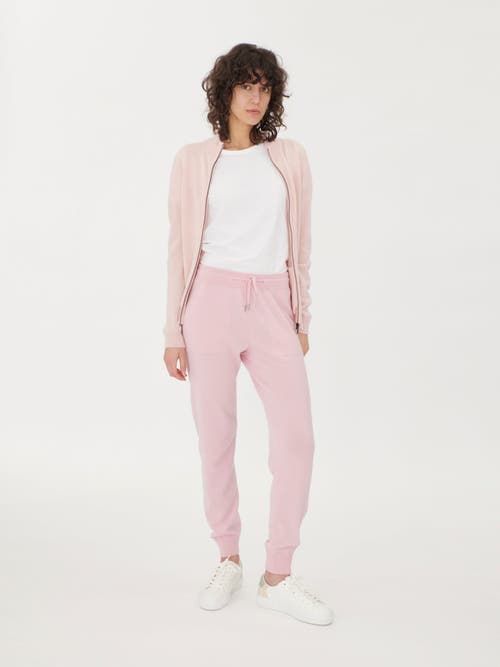 Shop Gobi Cashmere Full-zip Cashmere Cardigan In Rosewater