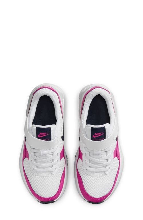 Shop Nike Kids' Air Max Systm Sneaker In White/obsidian/pink