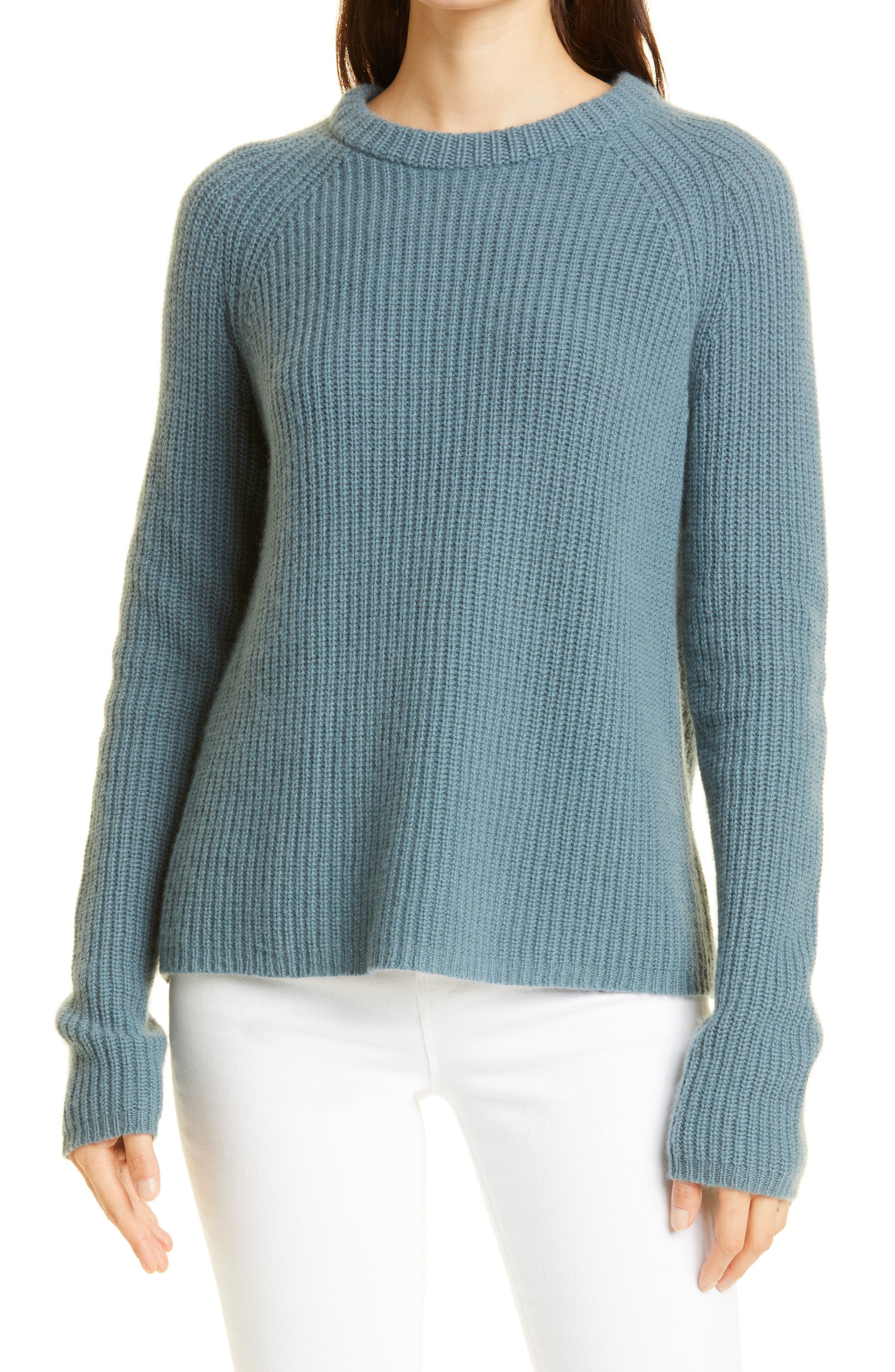 dark blue cashmere sweater