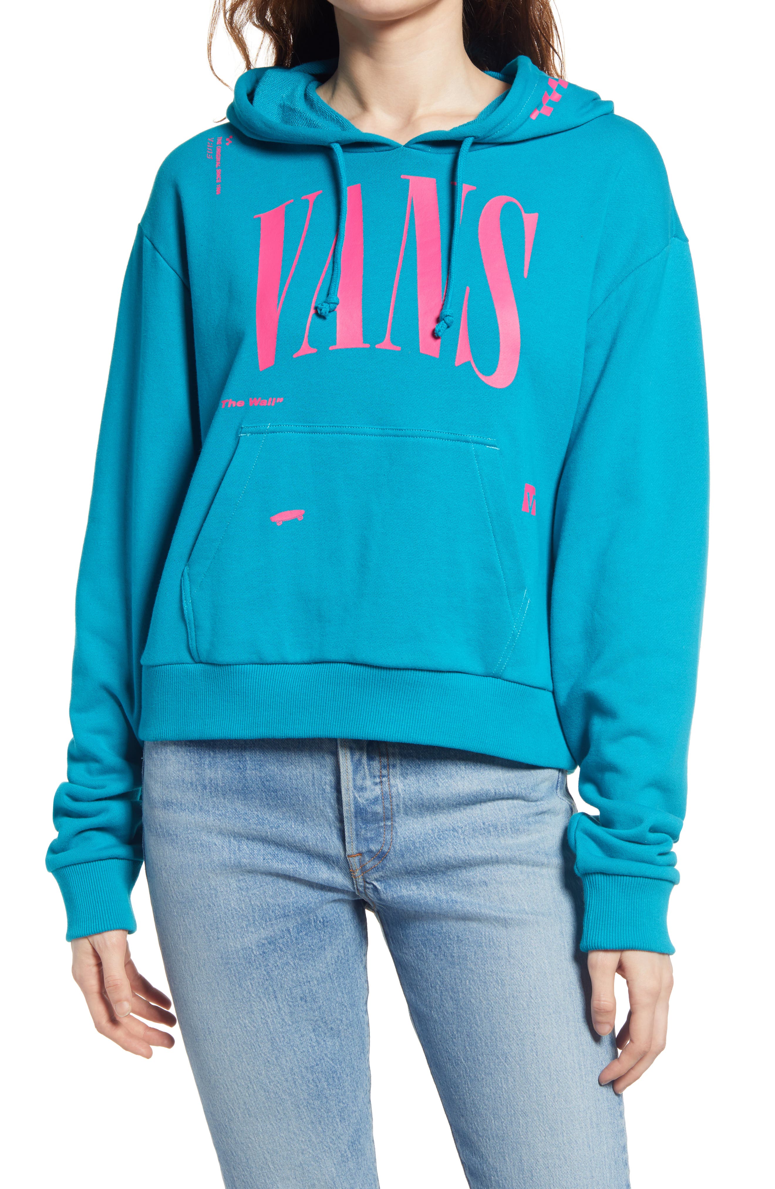 vans teal hoodie