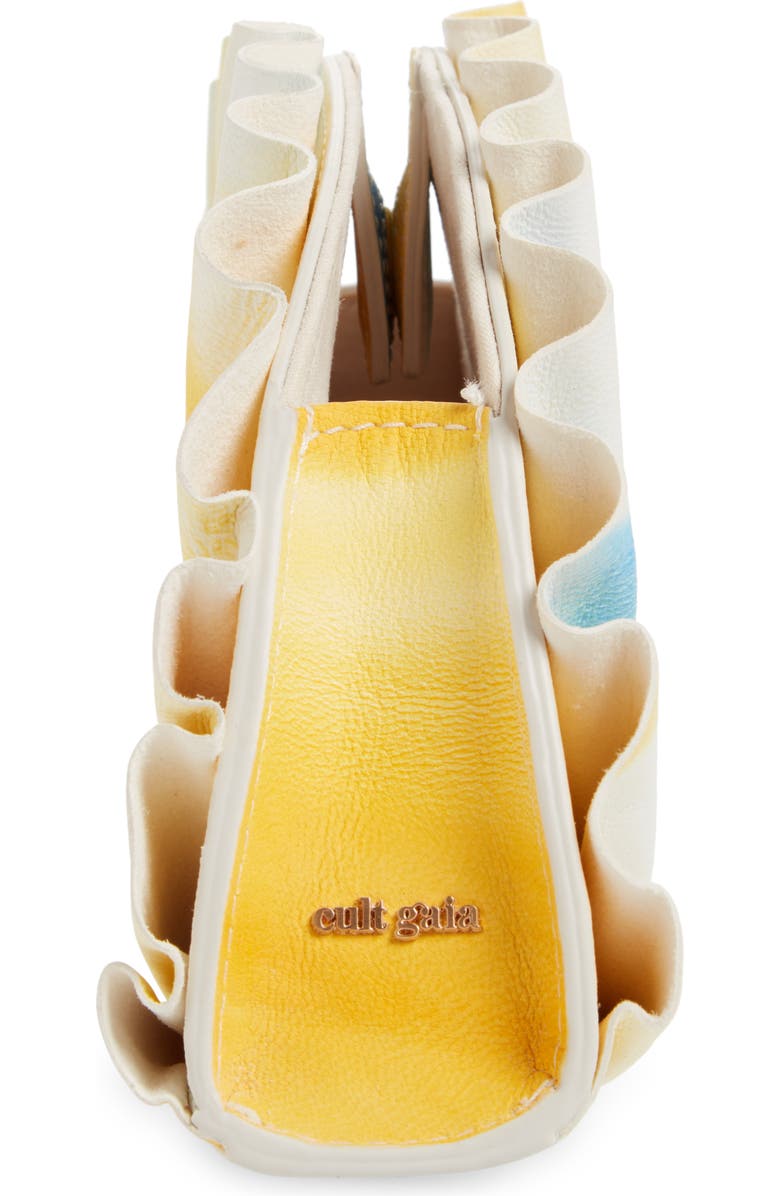 Cult Gaia Nala Mini Leather Fan Clutch, Alternate, color, 