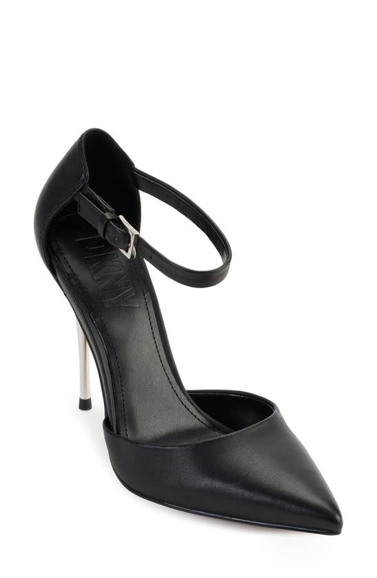 Dkny Women's Veata Anklestrap Pointedtoe Pumps In Black ModeSens
