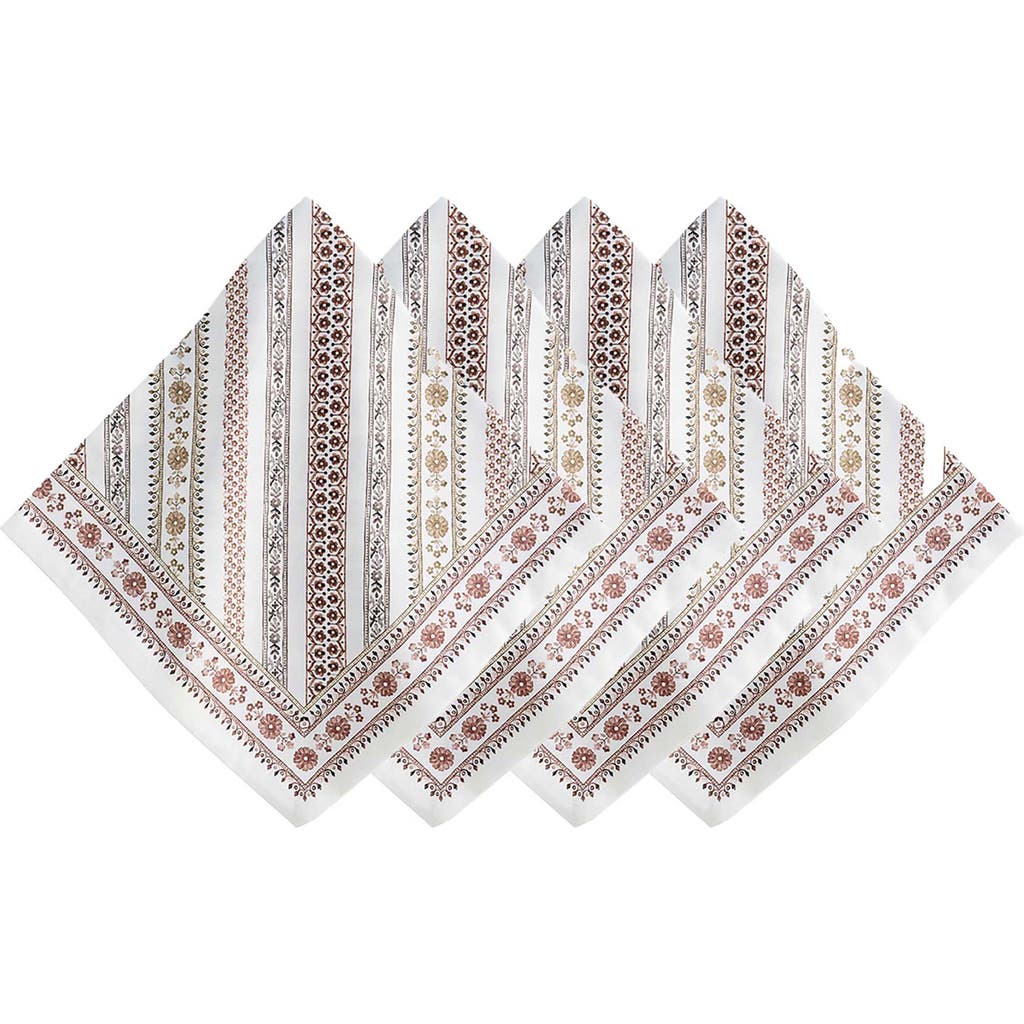 Juliska Seville Stripe Napkin, Set Of 4 In Natural