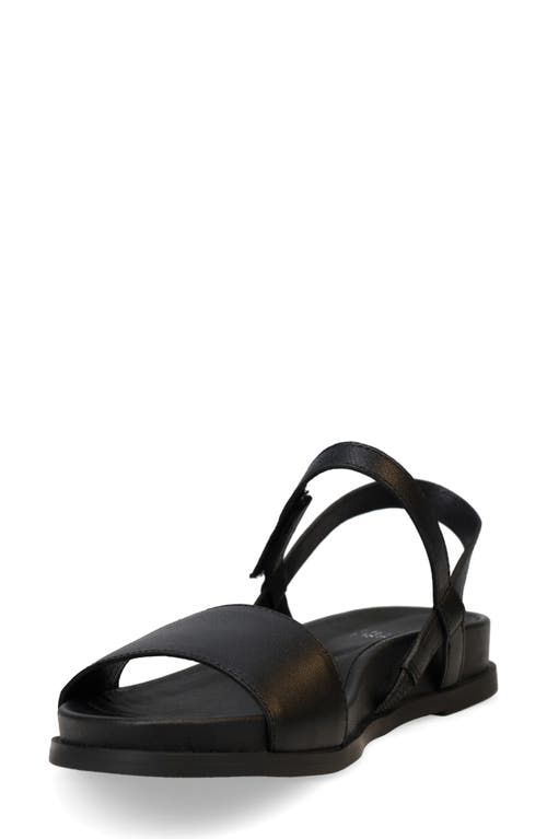 Shop Eileen Fisher Demo Leather Sandal In Black/black