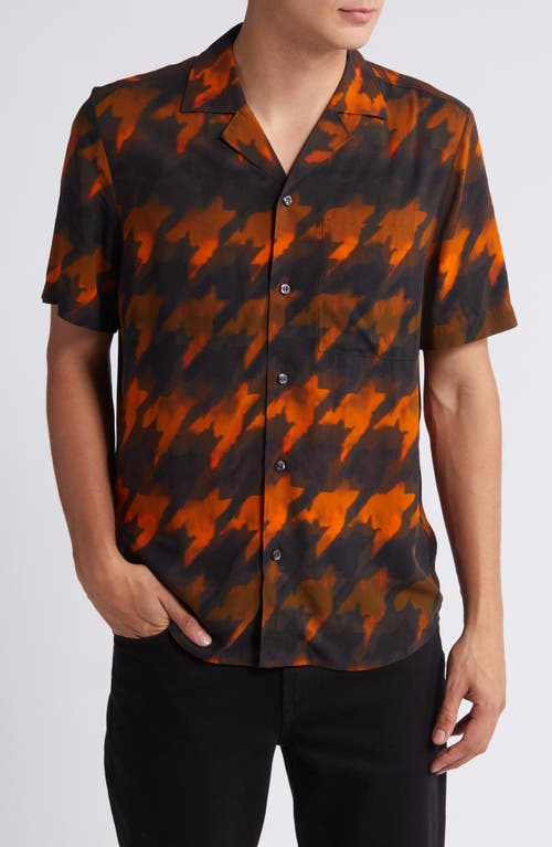 Shop Hugo Ellino Camp Shirt In Open Orange