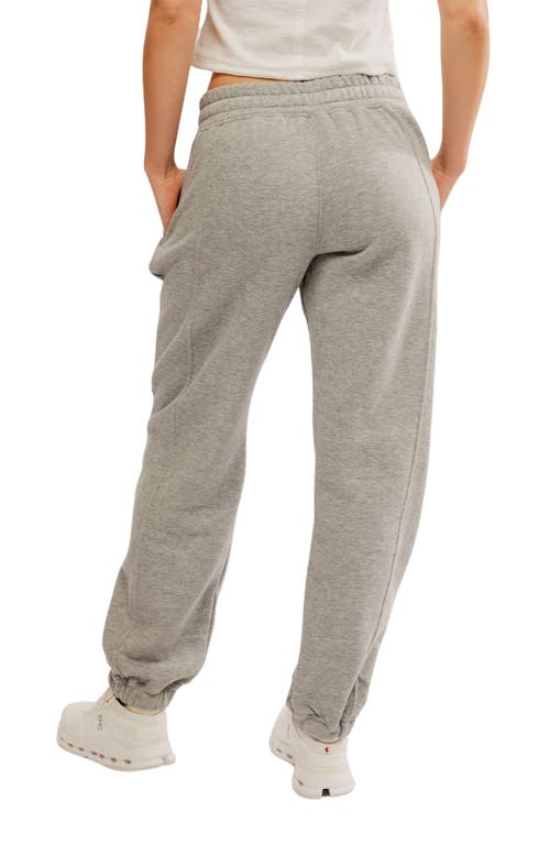 Shop Free People Sprint To The Finish Seamed Sweatpants In Heather Grey