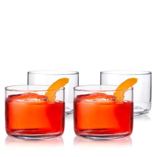 Viski Raye Crystal Negroni Glasses Set Of 4 In Clear