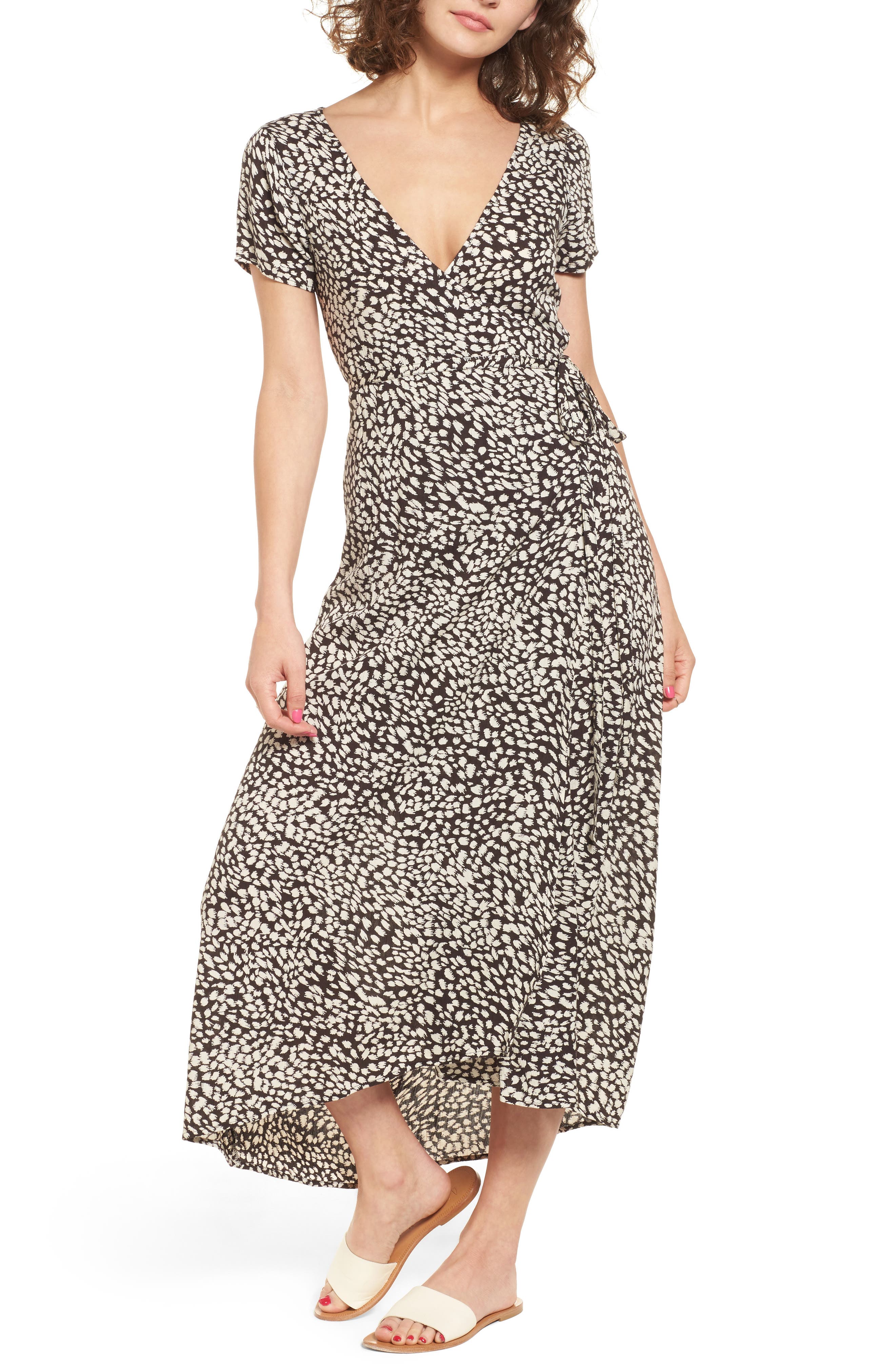 Billabong Wrap Me Up Print Midi Dress Nordstrom