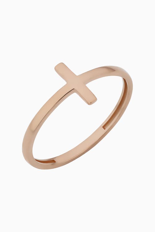 Shop Oradina 10k Rose Gold Vatican Ring