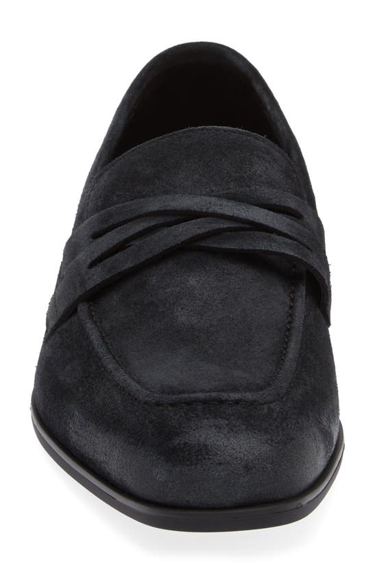 Shop Stuart Weitzman Simon Crisscross Loafer In Off Black