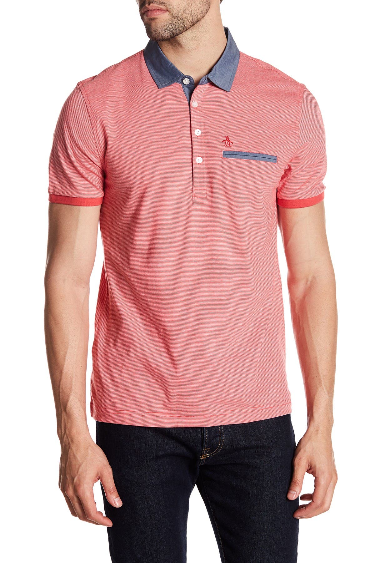 penguin heritage slim fit polo