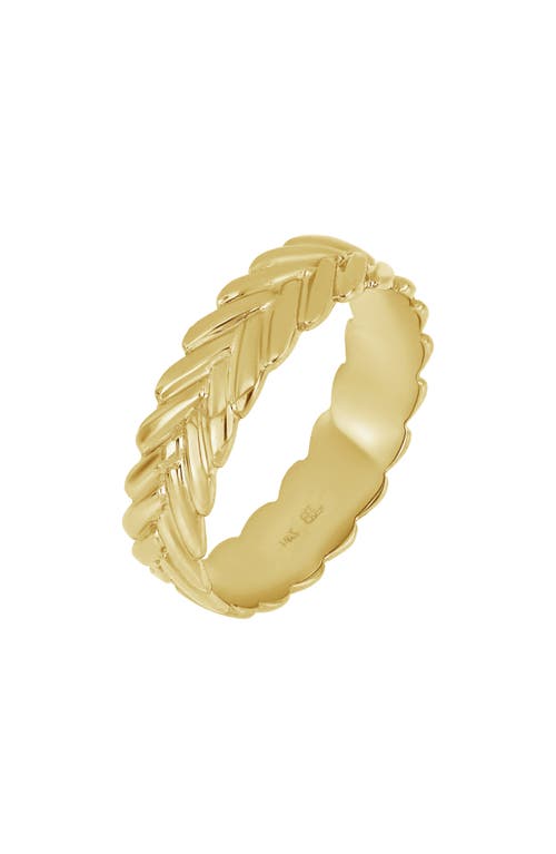 Bony Levy Chevron Band Ring in 14K Yellow Gold at Nordstrom, Size 6.5