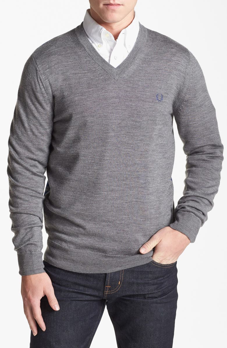 Fred Perry Plaid V-Neck Sweater | Nordstrom