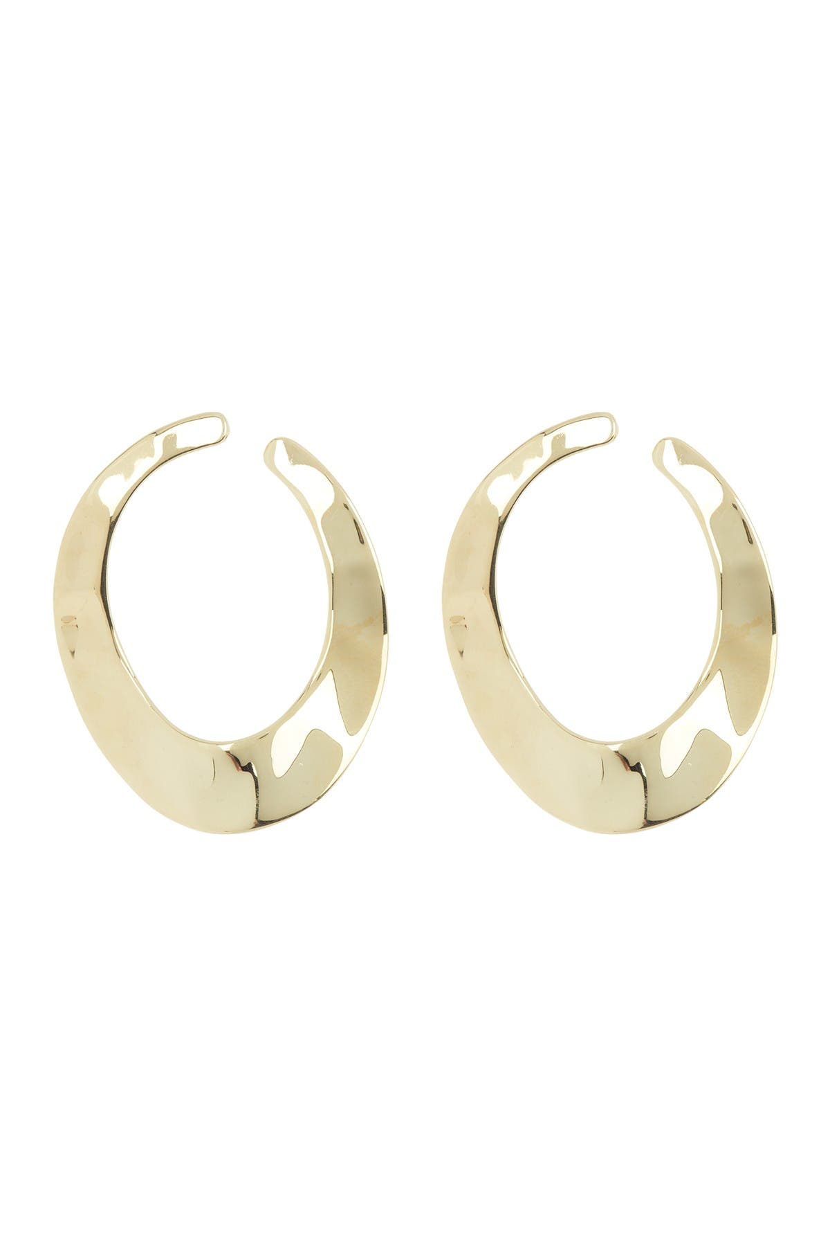 crescent hoop earrings