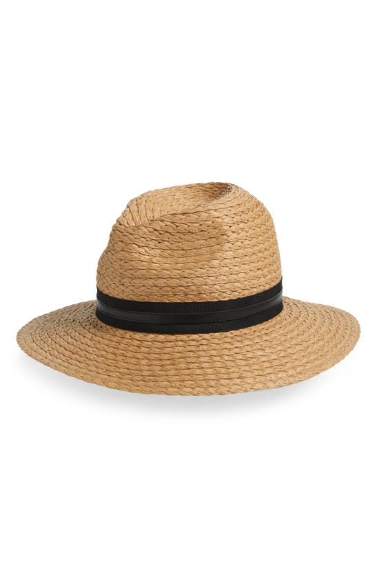 Shop Vince Camuto Straw Panama Floppy Hat In Tan