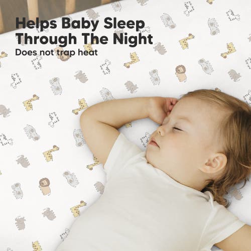 Keababies Soothe Fitted Mini Crib Sheet In Keasafari