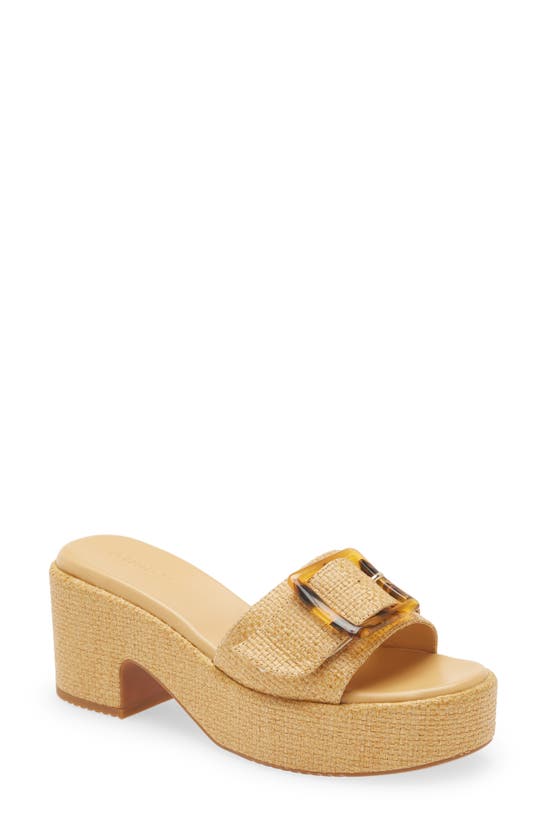 Nordstrom Courtney Platform Slide Sandal In Beige Natural