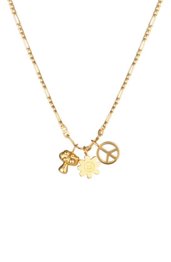 Shop July Child Woodstock Charm Necklace In Gold
