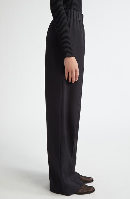 Shop Fforme Maud Oversize Cotton & Wool Pull-on Pants In Black