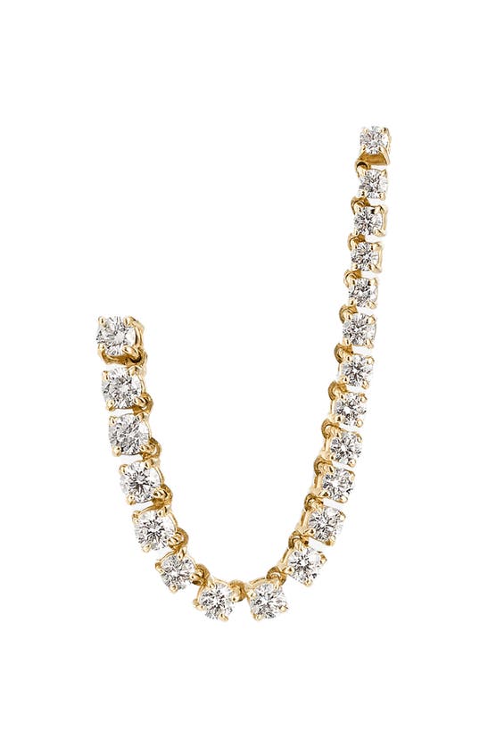 Lana Double Post Single Diamond Tennis Chain Earring In Yellow