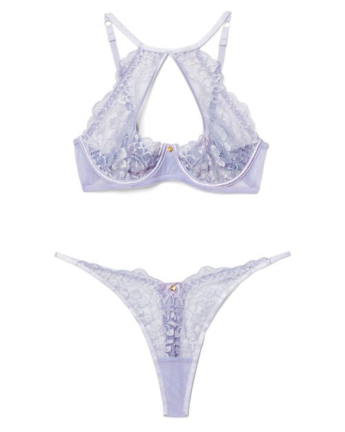 Shop Adore Me Talulah Unlined Balconette Bra In Medium Purple