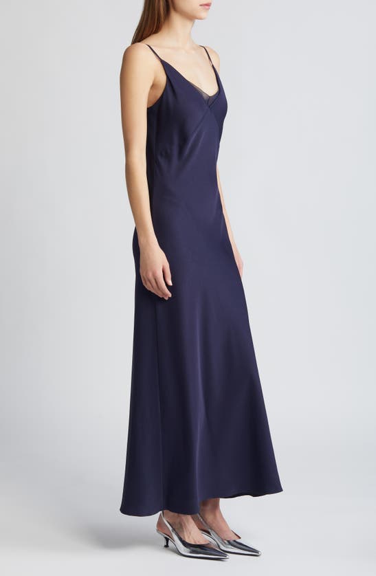 Shop Rue Sophie Reese Empire Waist Maxi Slipdress In Navy