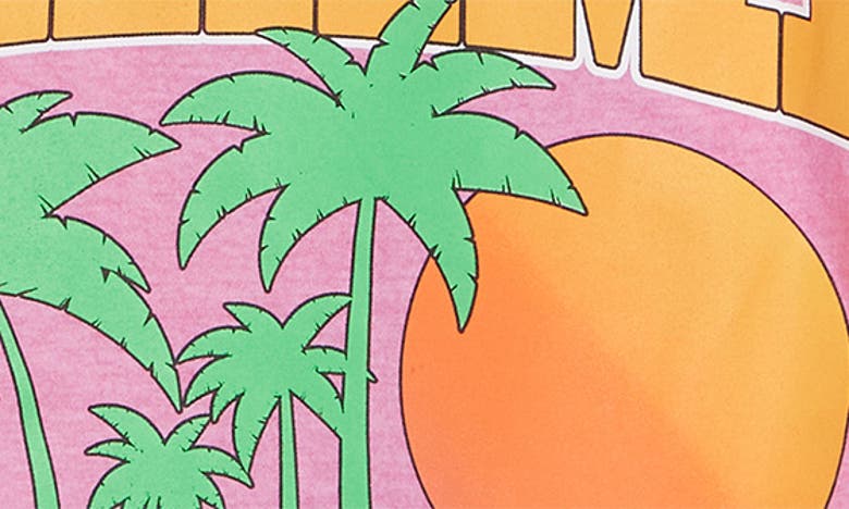 Philcos Miami Racing Graphic T-shirt In Hot Pink Pigment