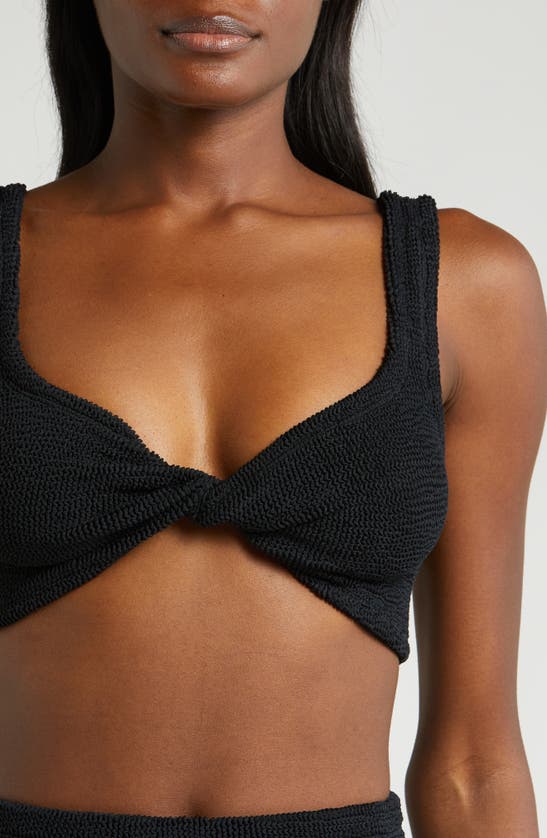 Hunza G Lurex Twist Juno Bikini In Black
