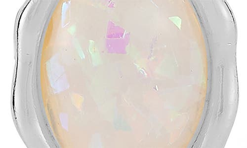 Sphera Milano Opal Stud Earrings In Silver